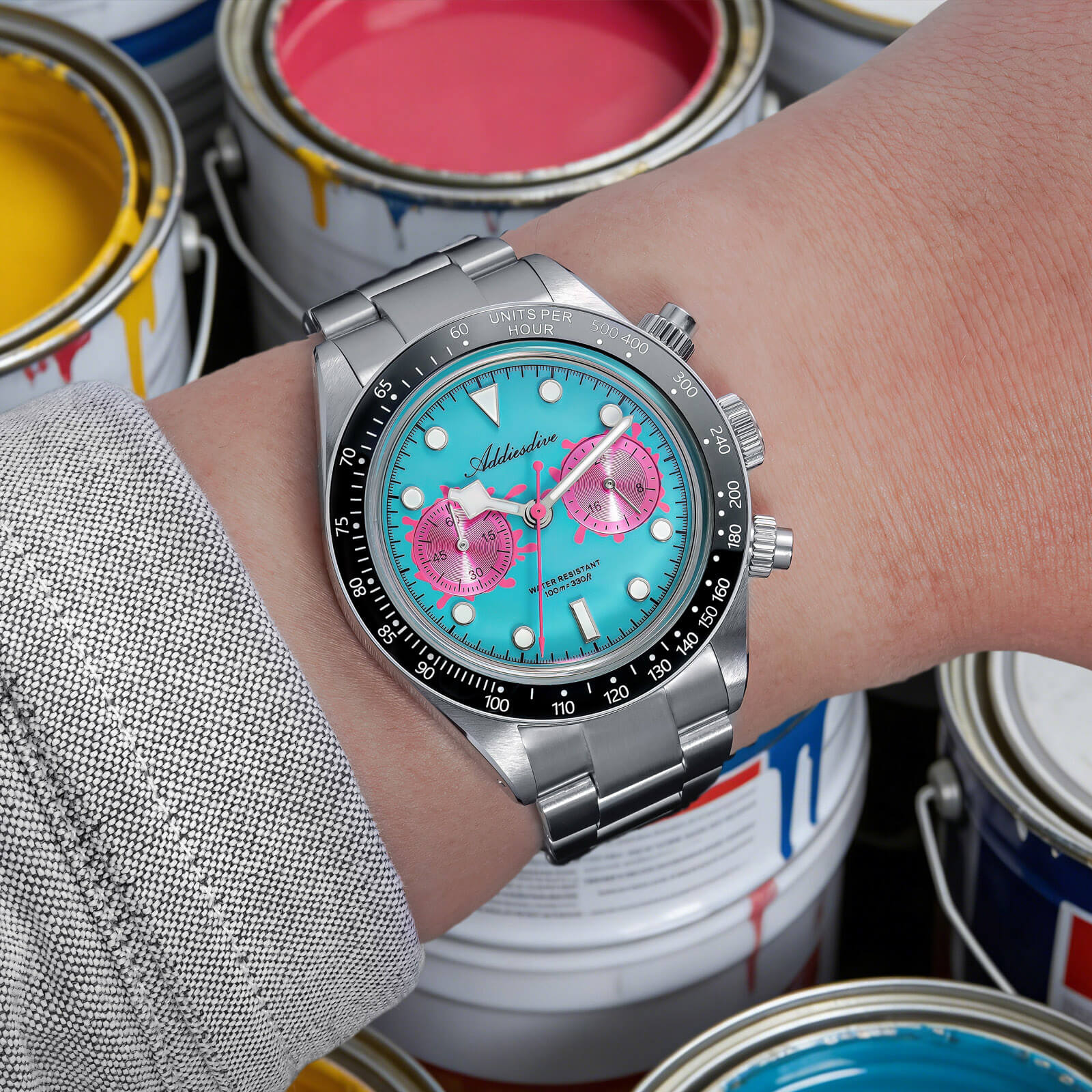 Addiesdive AD2520 Luxus-Chronograph | Street-Art-Design mit Seiko