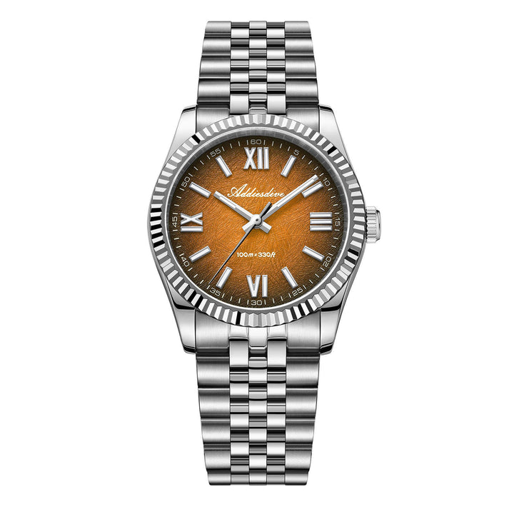 ADDIESDIVE AD2512 36-mm-Quarzuhr mit Edelstahlarmband und klassischem Zifferblatt