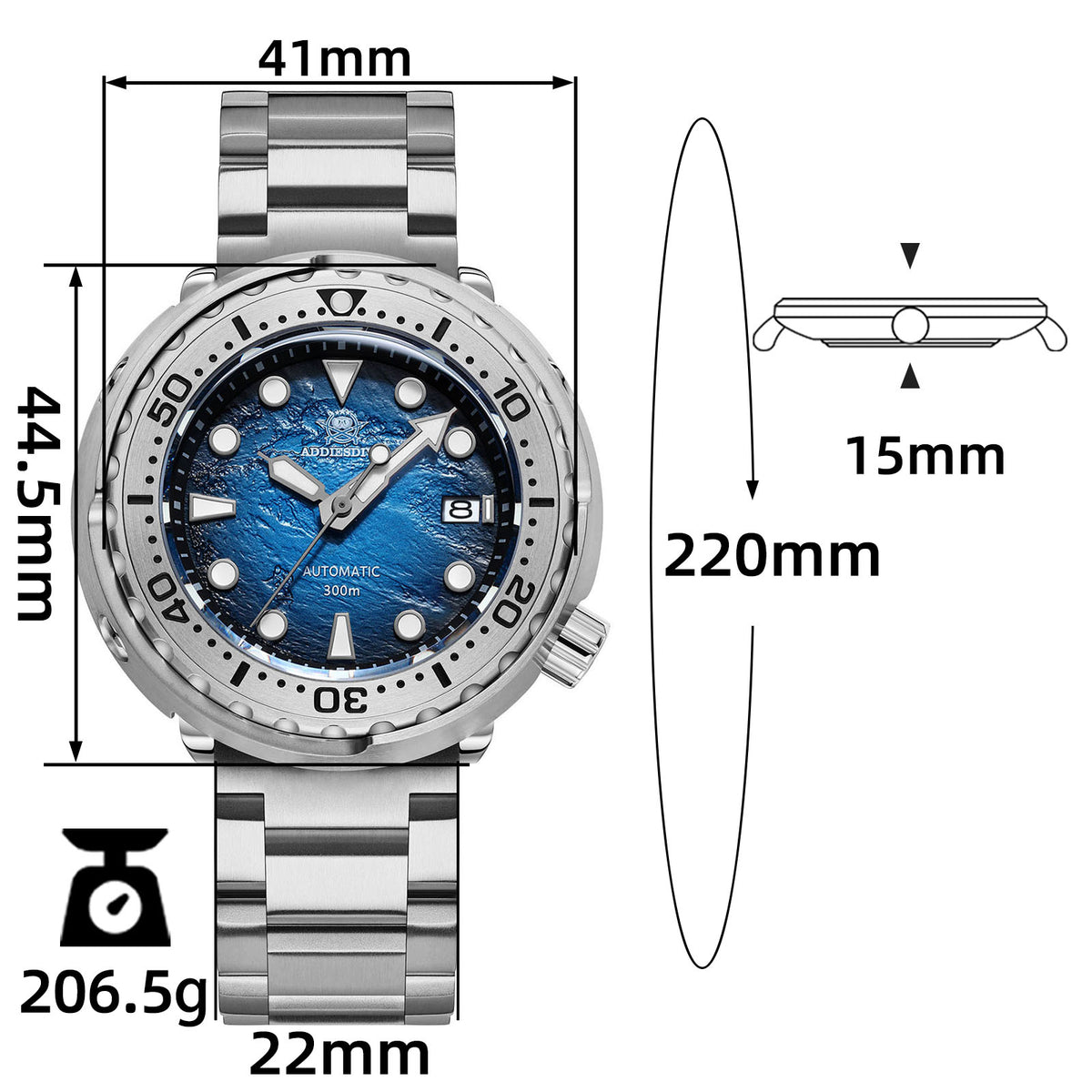 ADDIESDIVE AD2509 NH35 Automatik Taucheruhr