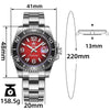 Taucheruhr mit 120-Klick-Edelstahl-Lünette

Uhr mit japanischem Quarzwerk 2115