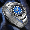 ADDIESDIVE 44,5 mm Taucheruhr für Herren Einzigartiges blaues Zifferblatt 200M (AD2102)