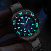 ADDIESDIVE 44,5 mm Taucheruhr für Herren Einzigartiges blaues Zifferblatt 200M (AD2102)
