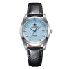 ADDIESDIVE Herren Edelstahl Weißes Zifferblatt mit schwarzem Lederarmband AD2118