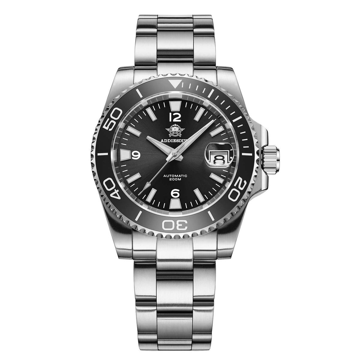 ADDIESDIVE Montre Automatique Homme Plongée Aviateur Pro – NH35, Bracelet Cuir 20mm, 200m Étanchéité, Verre Saphir – Style Vintage Irrésistible