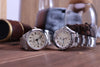 Elegantes Paar-Set: 38 mm GMT-Quarzuhr und 36 mm GMT-Quarzuhr