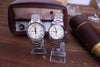 Elegantes Paar-Set: 38 mm GMT-Quarzuhr und 36 mm GMT-Quarzuhr
