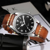 ADDIESDIVE Orologio  Automatico 38mm 100M (AD2112-cinturino in pelle)