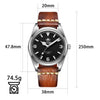 ADDIESDIVE Orologio  Automatico 38mm 100M (AD2112-cinturino in pelle)