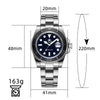 ADDIESDIVE MY-H3-C Quarzuhr 41mm mit Miyota 2115, 200m wasserdicht, Edelstahl 316L, blaues Zifferblatt, Mineralglas AR-Beschichtung, BGW9 Leuchtmasse.