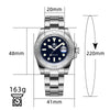 ADDIESDIVE MY-H3-C Quarzuhr 41mm mit Miyota 2115, 200m wasserdicht, Edelstahl 316L, blaues Zifferblatt, Mineralglas AR-Beschichtung, BGW9 Leuchtmasse.